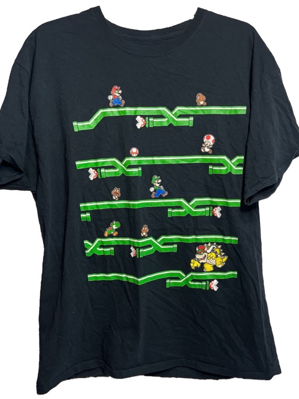 Official Nintendo License Super Mario Brothers 2020 T Shirt Pipes Size 2XL